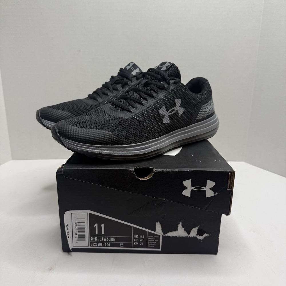 Under Armour UA W Surge Women’s Running Shoes Size 11 Black Gray 3020368-004